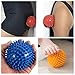 Spiky Massage Ball - Deep Tissue Augsep Foot Massage Ball for Plantar Fasciitis, Foot Pain, Muscle Pain, Myofascial Release, Reflexology - 3 Pack (Blue-Grey)