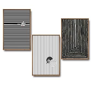 3 Piece Framed Canvas Wall Art for Living Room, Bedroom Buildings Theme Canvas Prints for Home Decoration Ready to Hang - 16"x24"x3 Panels