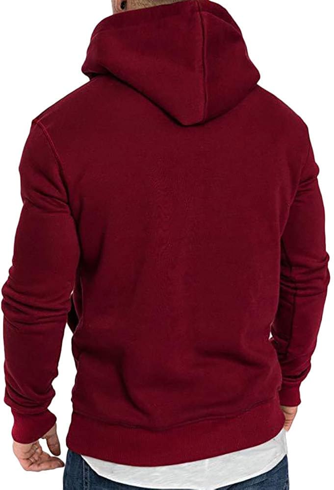 OMINA Sweatshirt for Men, 2019 Fashion Casual Autumn Winter Long Sleeves Cotton Hoodies Pullovers with Pocket: Clothing