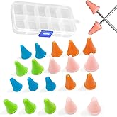20Pcs Knitting Accessories, Tip Protector for Crafts, 2 Sizes for Stoppers, Needle Stoppers With Box (Silver)