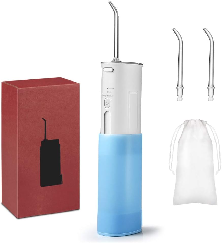 Cordless Water Flosser Teeth Cleaner - Professional Dental Water Flosser with Collapsible Reservoir and Tip Compartment, Portable Oral Irrigator for Travel and Home Use: Health & Personal Care
