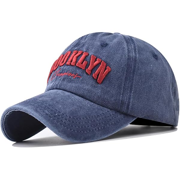 Vintage Washed Baseball Cap - Adjustable Dad Hat In Navy Blue