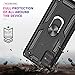 LeYi Compatible for Samsung Galaxy A71 Case (Not Fit A71 5G), [Military-Grade] Defender Protective Phone Case with Car Ring Holder Kickstand for Samsung A71, Black