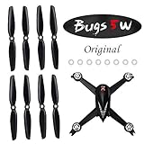 ElementDigital MJX 8Pcs Propeller for B5W GPS Drone Original 4Pcs Propeller A (CW), 4Pcs Propeller B (CCW), 8Pcs Silicone Rubber Ring, B5W Quadcopter Accessories Parts (2Set Original) (Black+White)