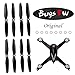 ElementDigital MJX 8Pcs Propeller for B5W GPS Drone Original 4Pcs Propeller A (CW), 4Pcs Propeller B (CCW), 8Pcs Silicone Rubber Ring, B5W Quadcopter Accessories Parts (2Set Original) (Black+White)