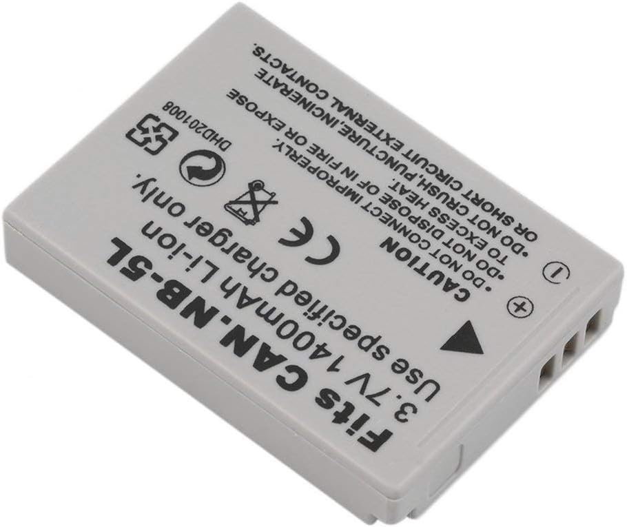 Windwinevine New Professional 3.7V 1400MAH Replacement Li-Ion Battery for Canon NB-5L Camera Rechargeable Battery for Camera