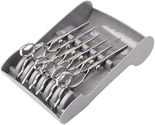 Scissors Holder Racks Barber Shop Shears Stand Organizer Hair Salon Hairdresser Scissors Storage Tray Doubtless Bay (gray)