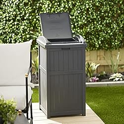 Suncast Hideaway Rectangular 33 Gallon Trash Can