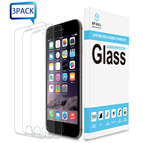 iPhone 8 Plus / iPhone 7 Plus / iPhone 6 Plus Screen Protector, [3-PACK] MP-MALL [Tempered Glass] Screen Protector with Lifetime Replacement Warranty, 5.5 inch