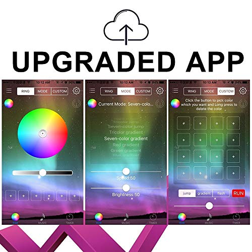 Car Interior Light, SIZZLEAUTO LED Strip Lights 4PCS 36 LED Bluetooth App Control Muti Color Underdash Lighting Kit Atmosphere Decoration RGB Lamp With Sound Active for iPhone Android Smart Phone - Thumbnail 4