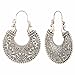 Efulgenz Indian Vintage Retro Ethnic Dangle Gypsy Oxidized Silver Tone Boho Hoop Earrings for Girls and Women Love Gift