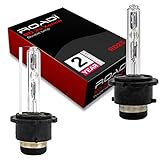 Roadi HID Xenon Replacement Bulbs - D2S - D2C - D2R - 6000K - Bright White(1 Pair) - 2 Year Warranty
