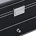 BEWISHOME Watch Case, 20-Slot Watch Box Organizer for Men Watch Case with Large Glass Lid Watch Travel Case Removable Watch Pillows, Mens Jewelry Box Watch Display Case, Watch Storage, Black SSH04B