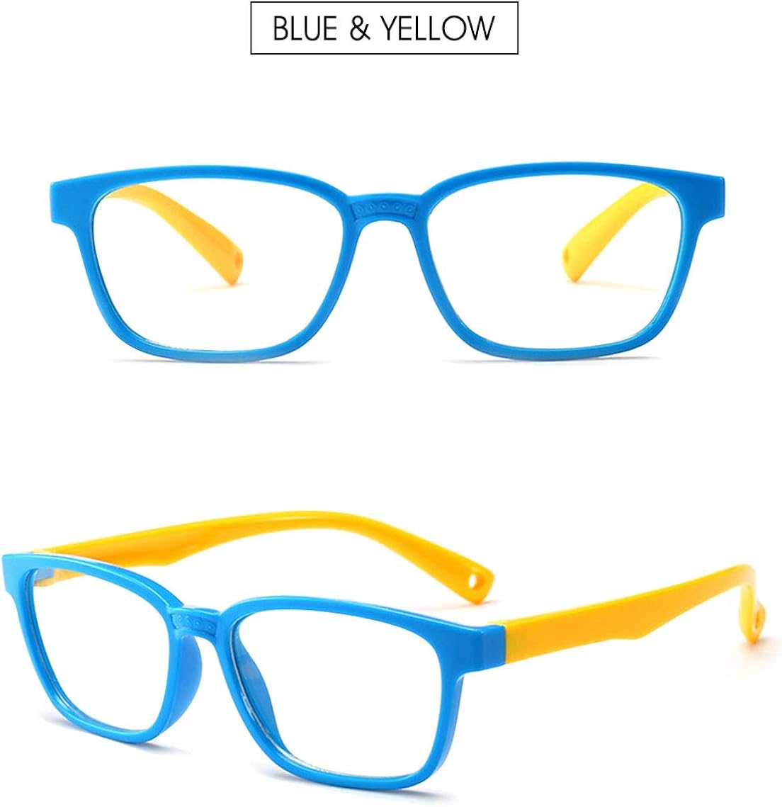 VEVESMUNDO Monture Lunettes Enfant Filtre Lumière Bleue Ordinateur Sans