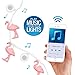 Innovative Technology BRT-100-WFF-20 Bright Tunes Decorative String Lights with Bluetooth Speakers Pink Flamingo LED Lights Black Cord