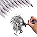 Fine Point Micro-Line Pens - Black Waterproof Archival ink, Fineliner, Multiliner, Artist Illustration, Office Documents, Scrapbooking, Technical Drawing, Manga, Sketching, Christmas Gift Set of 10