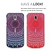 kwmobile Clear Case Compatible with Nokia 1 - Phone Case Soft TPU Cover - Indian Sun Blue/Dark Pink/Transparent