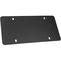 Aootf Carbon Fiber License Plate Frames - 2 Pack Aluminum Black 2 Holes Plate Frames