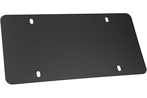 LFPartS Stainless Steel Backing Reinforce Plate for License Plate, Black (Pack of 1)