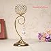 VINCIGANT Gold Crystal Table Lamp Candle Holders for Dining Room/Living Room Decoration/Wedding Coffee Table Decorative Centerpiece