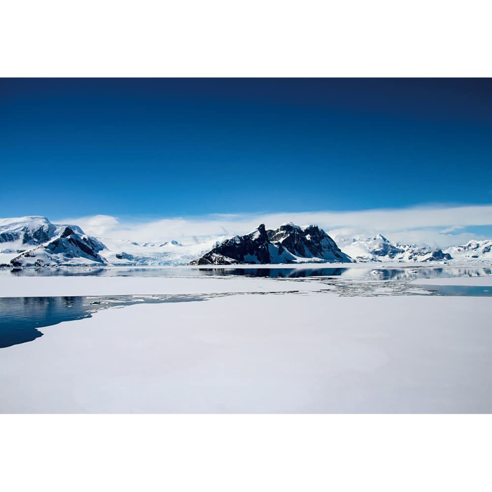 Aoihrraan 3x2m Ice Age Backdrop White Polar Glacier Arctic Frozen Ocean Snow Mountain Iceberg Photography Background Adventure Tour Theme Kids Boys Adult Artistic Portrait Photo Studio Props Vinyl