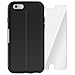 OTTERBOX Strada Series Limited Edition + Alpha Glass Case for iPhone 6/6s (ONLY) - Retail Packaging - Onyx (Black/Black Leather)