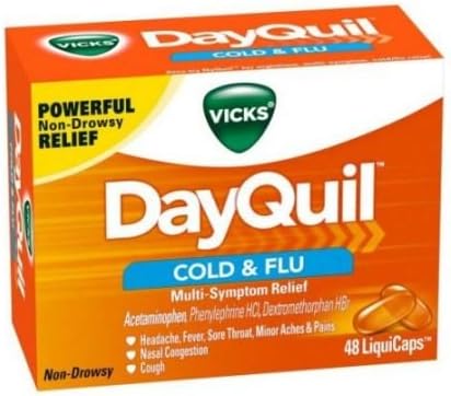 DayQuil Cold and Flu Multi Symptom Relief LiquiCaps, 48 per unit - 576 per case.
