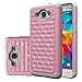 Galaxy J2 Prime Case, Galaxy Grand Prime Plus Case, Eflistone[Shock Absorption] Drop Protection Hybrid Armor Defender Protective Case Cover for Samsung Galaxy Grand Prime Plus / J2 Prime (Pink/Grey)