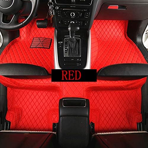 Summir Fit for BMW 5 Series G30 2018 Leather Car Floor Auto Mats Waterproof Mat Non Toxic and inodorous (red)