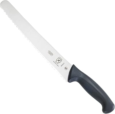 Mercer Culinary 10-Inch Wavy Edge Bread Knife, Stainless Steel, Black Handle