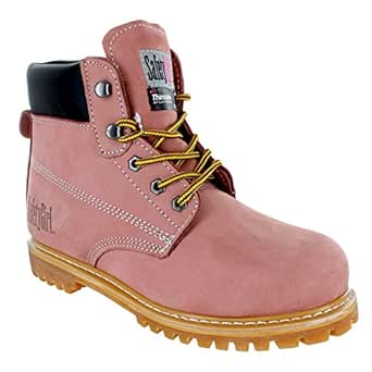 pink steel toe boots canada