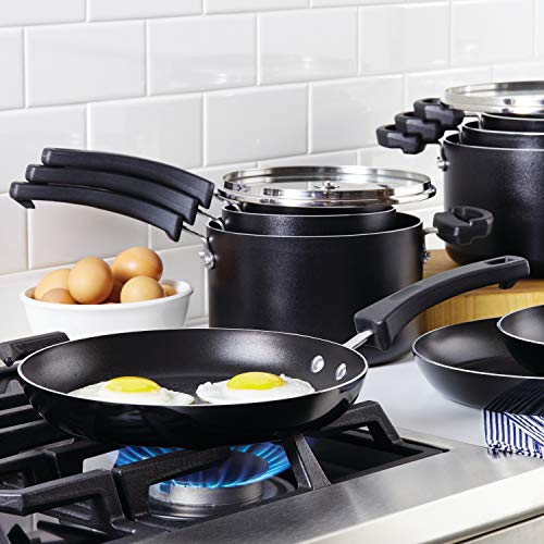 Farberware Neat Nest Space Saving Nonstick Cookware Pots and Pans Set