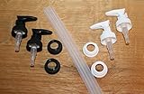 12 Soap Pumps - 6 White and 6 Black Plastic 1cc Soap Dispenser Pumps and Collar Rings for your Mason Jar Soap Dispensers, Bottles or other DIY Crafts