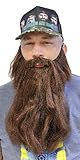Extra Long Fake Brown Beard w/Mustache (One Size Fits All)