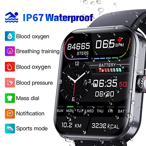 F57L Blood Glucose Monitoring Smartwatch, Fitness Tracker with