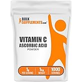 BulkSupplements.com Ascorbic Acid Powder - Vitamin C Supplement, for Immune Support - Ascorbic Acid Food Grade, Gluten Free, 1g per Serving, 1kg (2.2 lbs) (Pack of 1)