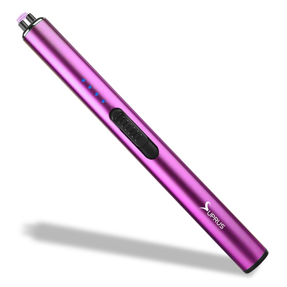 SUPRUS Electric Lighter Windproof Flameless USB-C Arc Rechargeable Lighter with Safety Lock