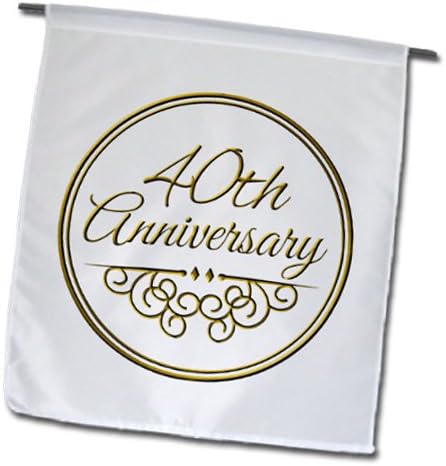 3drose Fl 154482 1 40e Anniversaire Gift Gold Texte Pour