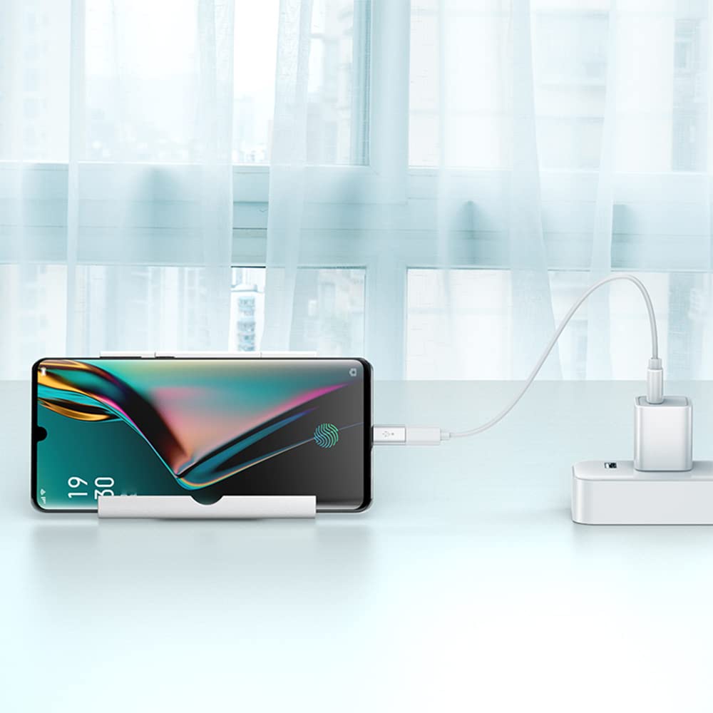 Adapter Micro USB to USB C (4 Pack), Micro-USB Female to USB-C Male OTG Adapter Compatible with Samsung Galaxy, LG, Huawei, Type-C Phones, Tablets and More (2 Black and 2 White)