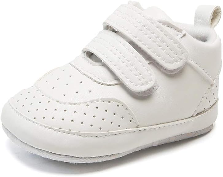 Unisex Baby Boys Girls White Sneaker Soft AntiSlip Sole