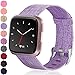 Maledan Replacement for Fitbit Versa Bands Women Men Large Small, Woven Fabric Accessories Strap Wrist Band Compatible with Fitbit Versa Smart Watch/Versa 2/Fitbit Versa Lite/Versa Special Edition