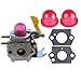 HIPA Repace Carburetor 530-071752 530-071822 with Primer Bulb for Poulan Craftman Weed Eater Featherlite SST25 FL20 FL20C FL23 FL26 FX26S FX26SC MX550 MX557 P1500 P2500 P3500 SST25C TE475Y TE475 XT260 XT700 Gas Trimmer