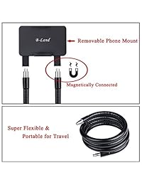 b-land teléfono celular titular con selfie   Anillo de luz para Live Stream, flexible teléfono celular clip soporte Lazy Bracket Luz LED Lámpara de mesa para recámara, oficina, cocina, cuarto de baño, Negro