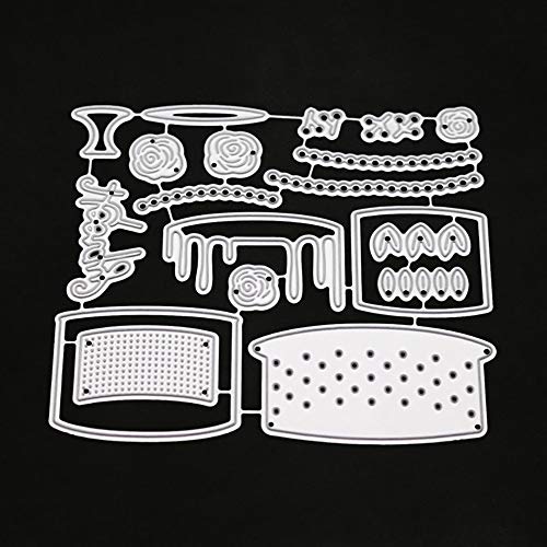 Birthday Cake Metal DIY Cutting Dies Stencil for Scrapbooking Album Stamp Paper Card Making Embossing Crafts Decoration - Thumbnail 3