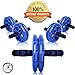 BIO Core Ab Roller - Fitness Wheel & Abdominal Carver to Workout, Exercise & Strengthen Your Abs & Core - Plus, Get A Free Pro Knee Mat to Supplement Your Training for A Limited Time - Blue