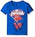 Marvel Little Boys' Toddler Ultimate Spiderman Swinging Short Sleeve T-Shirt, Royal, 4T