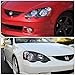 Auto Dynasty Headlights Assembly Compatible with 2002 2003 2004 Acura RSX, Headlamps Replacement, Driver and Passenger Side, Black Housing Amber Corner
