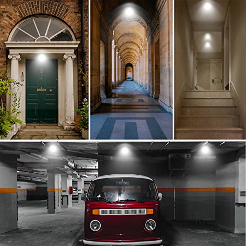 Elfeland Motion Sensor Light Bulb Dusk to Dawn 7W Radar LED Smart Light Motion E26 Base 6500K LED Light Bulbs Indoor Outdoor Auto On/Off Smart Bulb White Night Lights(4 Pack) - Thumbnail 5