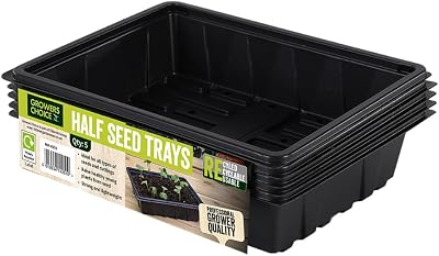 Bosmere N251 Half Seed Tray Set of 5 - Black, Durable & Lightweight