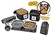 Dog Travel Food Set for Small Dogs (Black) - 7pk Including Collapsible Bowls, Carriers, Scooper, Place Mat, Bag